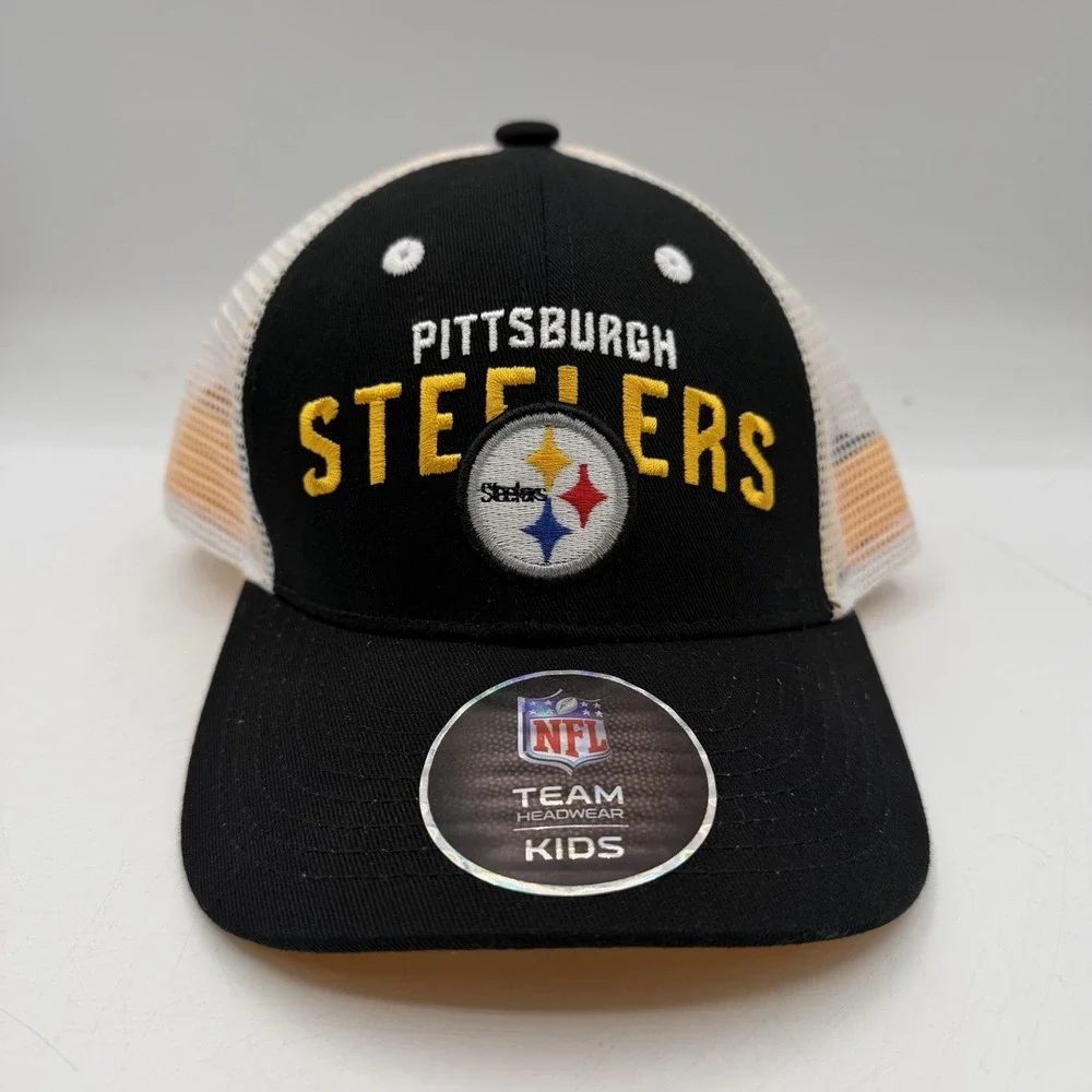 Pittsburgh Steelers KIDS Hat Cap Black Snapback Adjustable Boys NFL Team Apparel